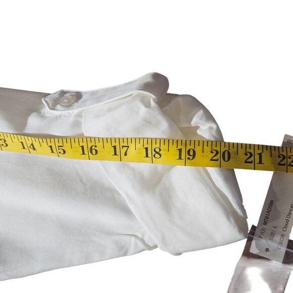 Zac Rachel Women Soft White Button Tunic Shirt Dress L Clean Girl Utility Layer - Picture 11 of 13